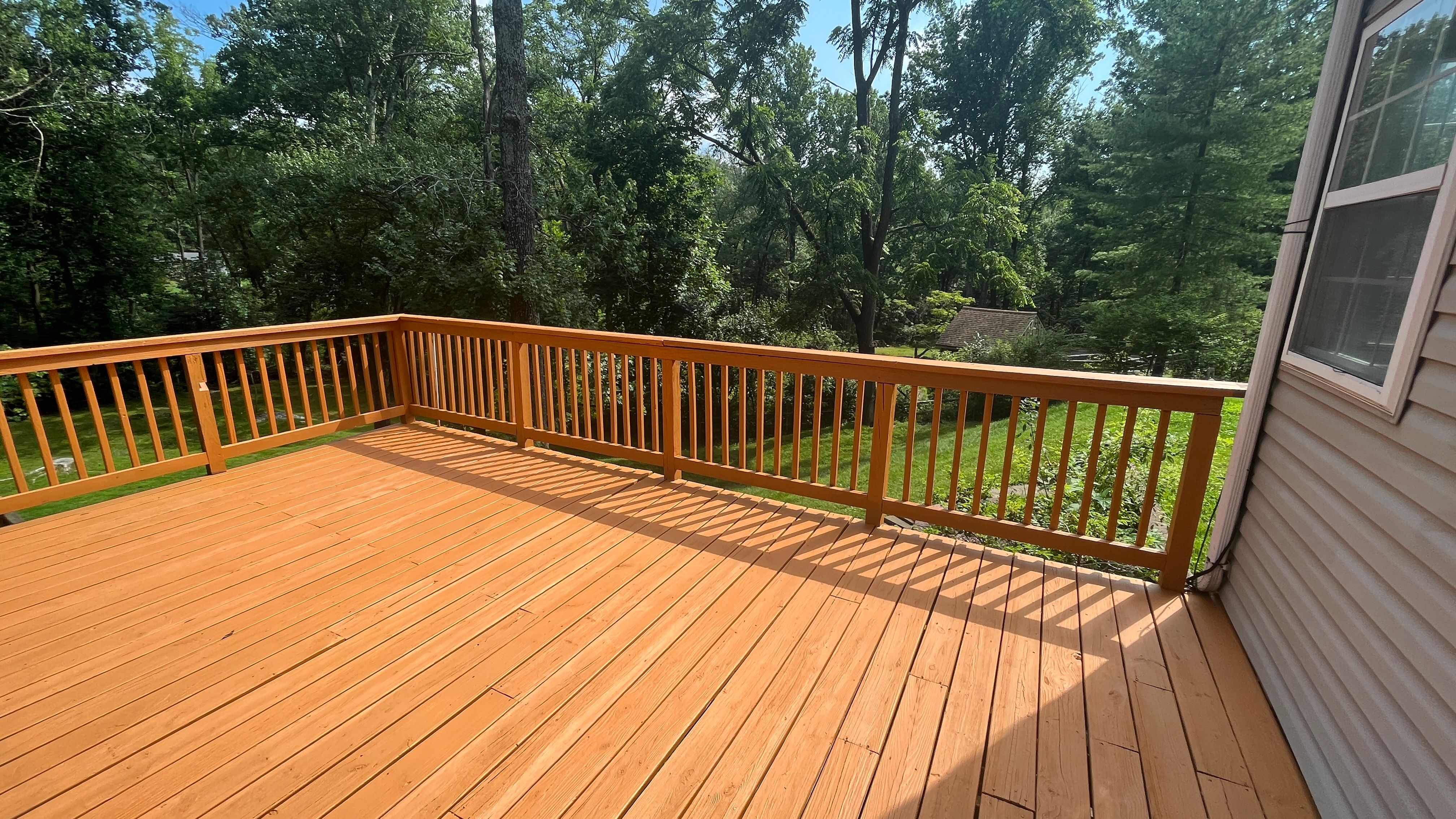 Wooden Deck Overlooking Forest