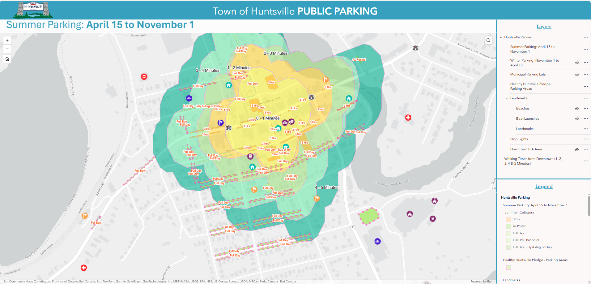 summer parking from april 15 to november 1 map